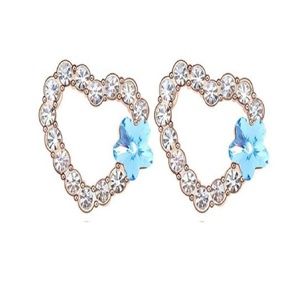 15 Stone SWAROVSKI® Elements Heart Earrings